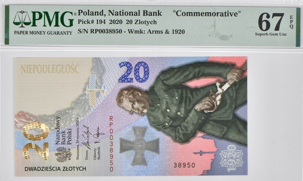 20 zł Bitwa Warszawska 1920 - 2020 rok - PMG 67 EPQ