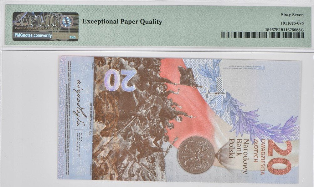 20 zł Bitwa Warszawska 1920 - 2020 rok - PMG 67 EPQ