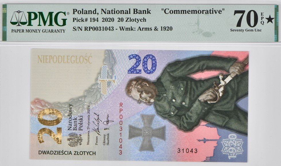 20 zł Bitwa Warszawska 1920 - 2020 rok - PMG 70 EPQ